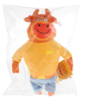 Папа Бык  Мягкая игрушка Оранжевая корова 30 см